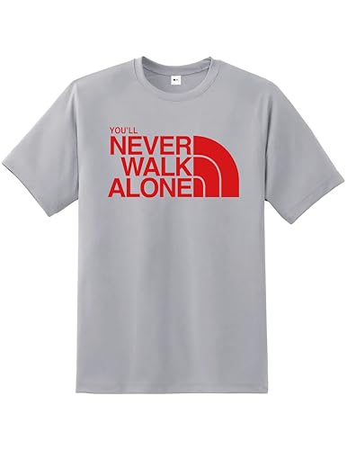Image of You’ll Never Walk Alone T-Shirt | Liverpool Fan Unisex Tee | Quality Printed Football Shirt for Men Women Kids | Regular Fit Short Sleeve 100% Cotton Top | Supporters Gift for Match Day & Birthdays