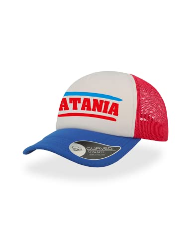 Visiera Curva Generico Cappello Catania Tifosi - Trucker con Chiusura Regolabile Ultras Calcio Stadio