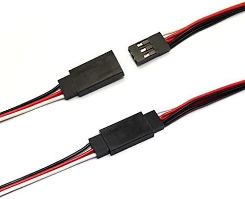 Kit De 25 Câbles D'Extension Servo YUNIQUE – Longueurs 10 à 60 Cm – Connecteur Style JR – 60 Cœurs – PVC Noir – Pour Avions RC, Drones, Hélicoptères