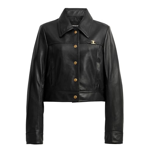 Coach Women's Heritage C Snap Front Shrunken Jacket