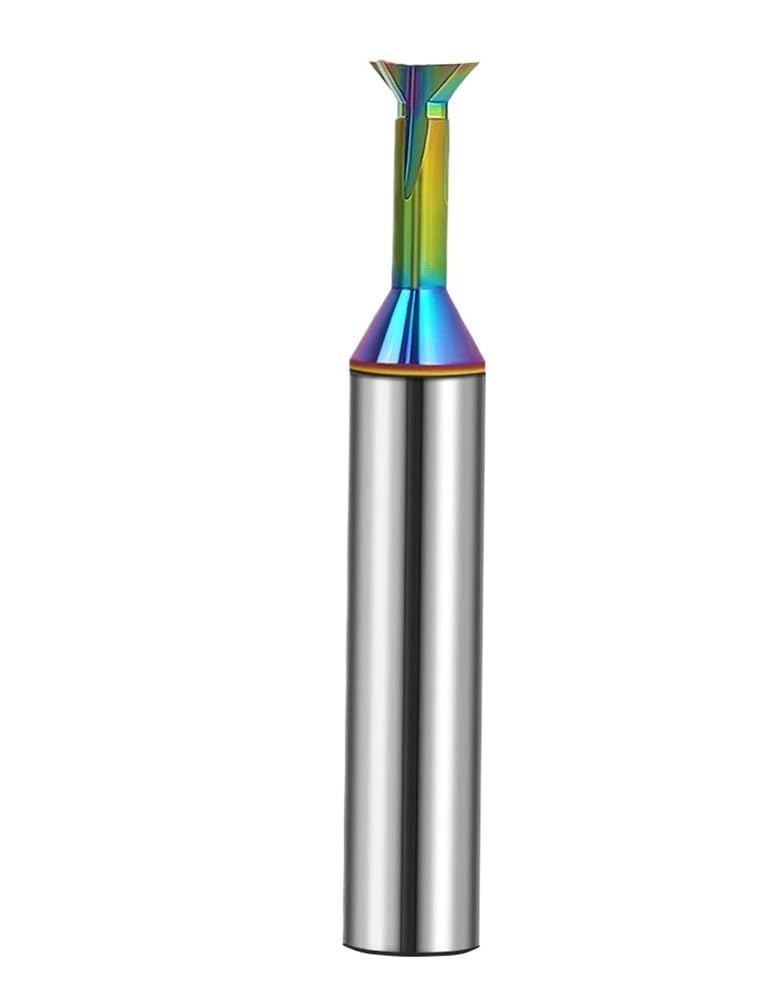 1 szt. 65° Frez do jaskółczego ogona ze stali wolframowej o wysokiej twardości do aluminium z kolorową powłoką, rowek(16-16D-75L-45)