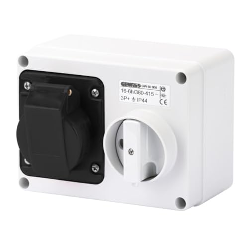 Prise de courant Gewiss GW66010 pour alimentation de machines en atelier