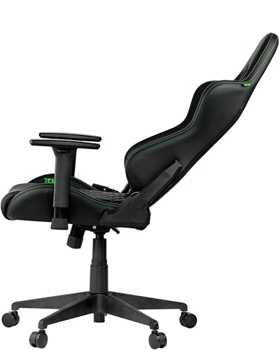 Edition Tarok Natrix - Sedia da gaming in pelle sintetica traspirante, trapuntata, con braccioli 3D, funzione basculante, cuscino lombare e cuscino, fino a 130 kg, colore: Nero - Sedia gaming - Immagine 4