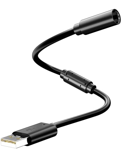 TriverseTech USB Breakaway Cable for Xbox 360 Controller, Logitech G920, Logitech G923 G27 G29, Thrustmaster 458 Spider, RockSmith Cable - Xbox to USB Adapter (1, Black)