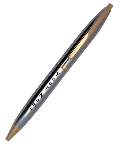 Image of Personalized Pen Saint Stainless Steel Gold Trim Ball Pen with Gift Bag