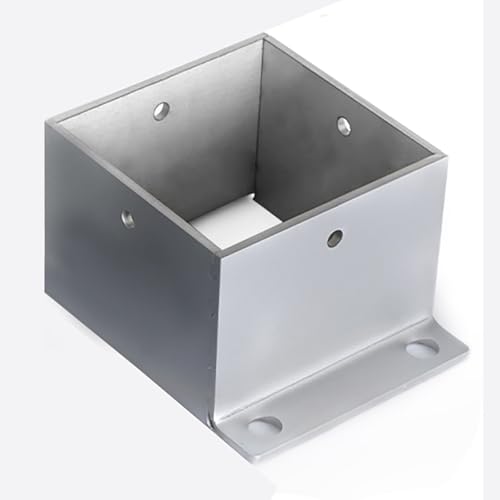 Stainless Steels Pergola Post Base, Heavy Duty Square Post Protector for Fence Post Anchor/Deck Railing/Outdoor Pavilion, Porch Brackets Post Base with Wood Screws Expansion Bolt(140x140x100MM)