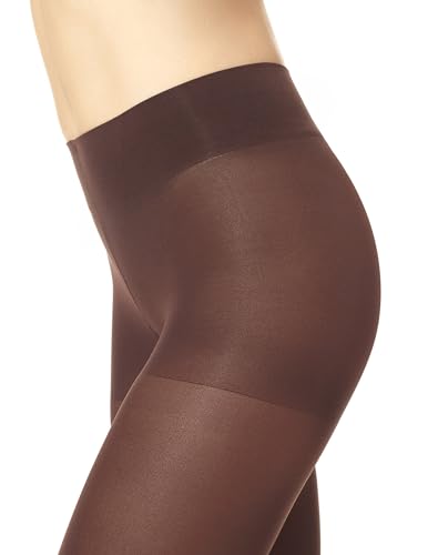 Hue Women's Super Opaque Tights with Control Top, Espresso, 3 - Thumbnail 2