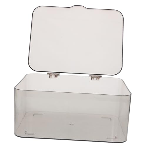 PRETYZOOM Hinged Storage Box Sundries Organizer for Home Compact Desktop for Tea and Office Supplies Lightweight and Stylish Design for Bedside Dresser Use