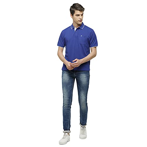 Classic Polo Men's Regular Fit Polo Collar Half Sleeve Solid Cotton Blend
