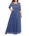 Mother of Bride Dress Plus Size Dusty Haze Blue Women Lace Formal Wedding Guest Evening Gowns Bridesmaid Prom Long Dress