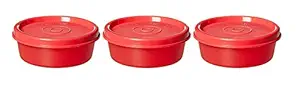 Signoraware Mini Mate Plastic Container Set, Set of 3, 70ml, Water Melon Red