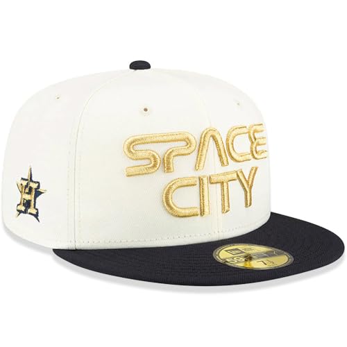 Casquette Houston Astros New Era 59FIFTY Space City chrome dorée chapeau hip hop mlb