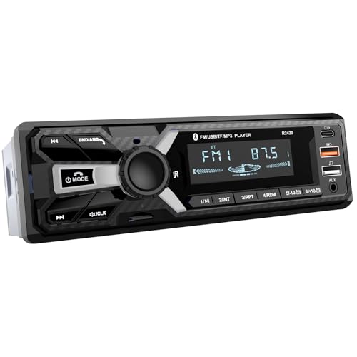 Car Radio Bluetooth with Type-C Port, Wistrue Car Stereo with 2 USB/AUX/SD