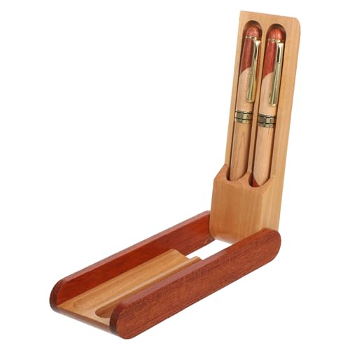 Stylo à plume en bois élégant et son coffret cadeau pour féliciter un proche