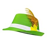 Sombrero genérico de Leprechaun – Peluquería de San Patricio Trébol, sombrero de fédora de tela de fieltro para adultos