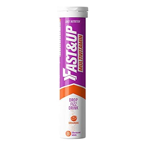Fast&Up Multivitamin - Complete Multivitamin Supplement - All Day Energy - 20 Effervescent Tablets - Supports Immune System - Orange Cover