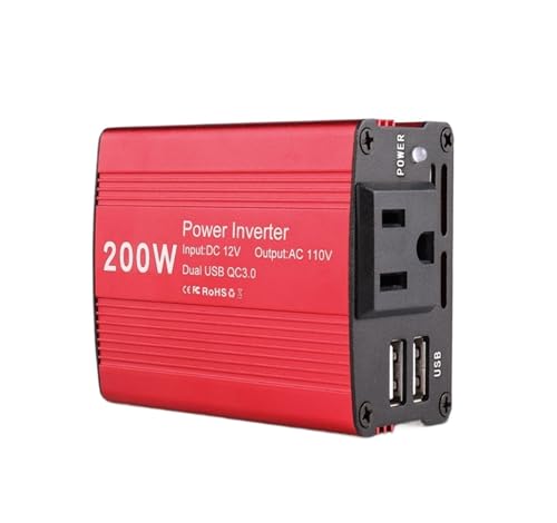 Onduleur de voiture 12V 110V 200W avec double port USB pour recharge