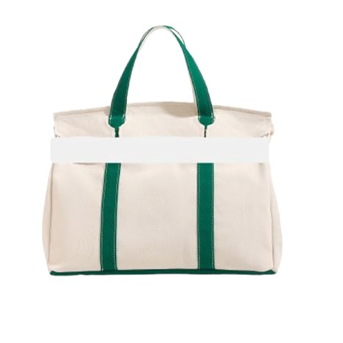 MUSM This canvas tote bag large and classic style is perfect for travel and shopping. (Green)