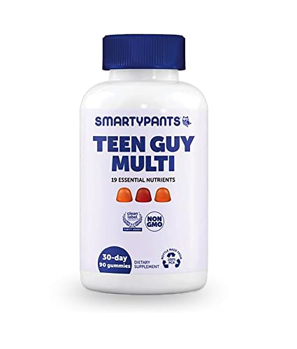 Smart Ypants Teen Guy Formula, Daily Multivitamin Gummies: Vitamins C, B12, K, Zinc, & Biotin For Immune Support, Energy, Skin & Hair Support, Assorted Fruits Flavor, 120 Gummies #TOP6
