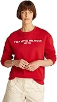 Tommy Hilfiger Damen Sweatshirt ohne Kapuze, Rot (Primary Red), L