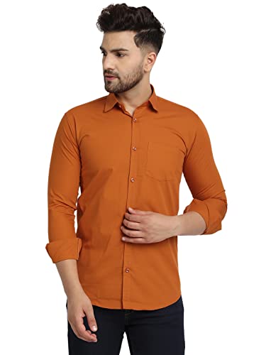 Image of Majestic Man Solid Slim Fit Casual shirt for men