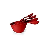 Preserve Measuring Cups, Made from Recycled Plastic, Set of Four, Red