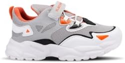 Slazenger KAJAL I Kız Çocuk Cırt Cırtlı Gri/Beyaz Sneaker - Görsel 1