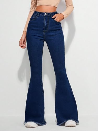 Image of KOTTY Women's High Waist Flared Fit Stretchable Denim Jeans for Casual