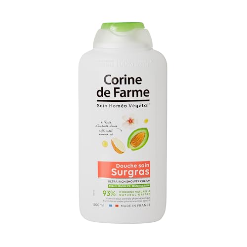 Corine de Farme - Gel de Ducha Ultra Hidratante con Aceite de Almendra Dulce, Control Farmacéutico - pH Neutro - Hidrata la Piel, 500ml