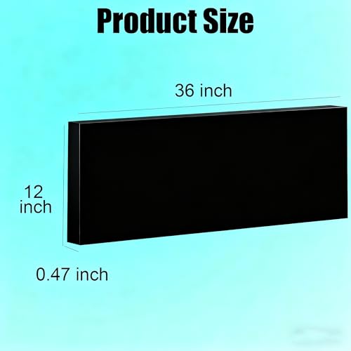 Image of HDPE Sheet 1 /2-12 inch x 36 inch High Density Polyethylene Sheets with Protective Film 1 /2 Thick HDPE Plastic Sheet Board Solid Plastic Block for Flat Panel DIY Projects Machining Home (Black)