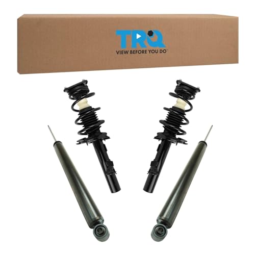 Image of TRQ Front and Rear Complete Strut Assembly & Shock Absorber Kit Complete Strut & Coil Spring Assembly Compatible with 2013-2018 Ford Focus