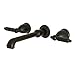 Kingston Brass KS7125GL Georgian Bathroom Faucet, 10-7/16 inch in Spout Reach, Oil Rubbed Bronze