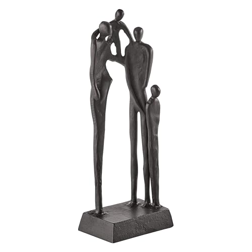 Escultura Abstracta Familia de Cuatro Hierro Fundido Marrón miniatura 7