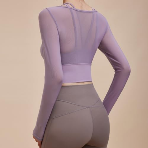 Camisas de yoga para mujer Harssidanzar transpirables 4