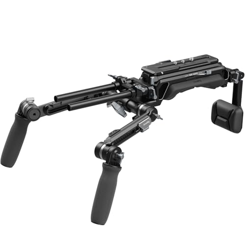 SmallRig Shoulder Rig Kit for VCT-14 One-Touch Quick Release for Sony for Canon Cinema Cameras Max Load of 20 KG (44 lb) with 1/4 Thread & 15mm Rod Clamp HawkLock SR009-5199