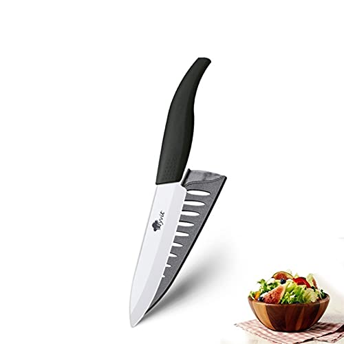 DZCP Coltello da Cucina Coltelli in Ceramica Coltelli da Cucina 3 4 5 6 Pollici Chef Coltello Set di Cuoco + Peeler Bianco Zirconia Blade Multi-Color Maniglia di Alta qualità (Color : 4 inch Black)