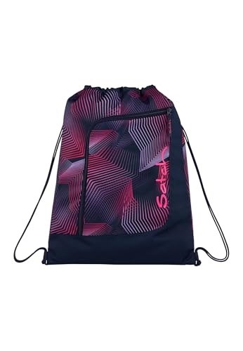 Satch Sportbeutel Turnbeutel für Mädchen und Jungen mit Reißverschlussfach, 12 Liter, Rucksack fixierbar