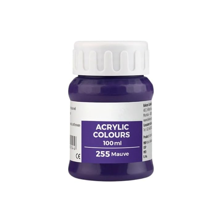 Image of Acrylic Colour (Fabric Colour) | 100 ml.- 100ml, Multi-Surface, Skin-Friendly & Vegan | (255 Mauve)