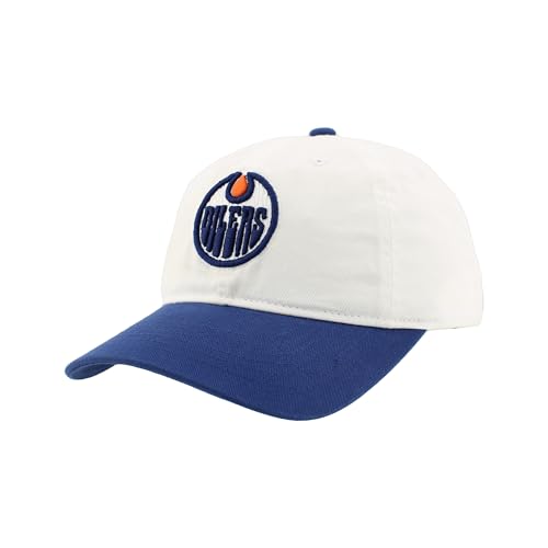 Edmonton Oilers NHL Officially Licensed Adjustable Hat Scholarship Icon White