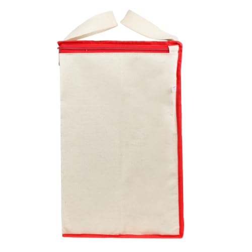Image of SHIBUI Canvas Reinforced Cotton Handles with Multipurpose Clothes Storage Organizer & Grocery vegetable shopping and Covers Zip Bags.