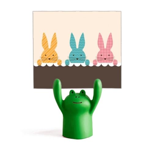 Mémo de culture de lapin mignon Pâques dessin animé grenouille décoration table