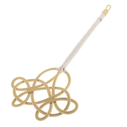 minkissy Long Handle Quilt Duster with Imitation Rattan Weaving Practical Home Cleaning Tool for Rapid Dust Removal Versatile Use Bedrooms Living Rooms and Offices Efficient Dust Beater for