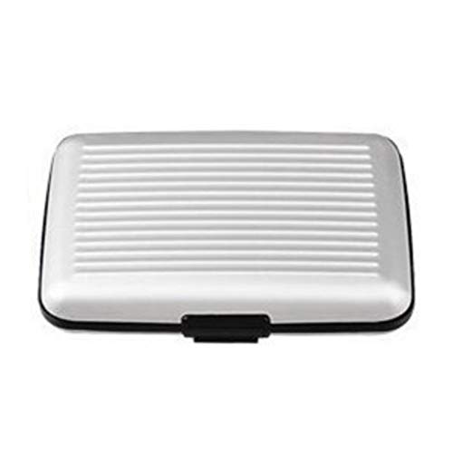 Preisvergleich Produktbild Wasserdichte Aluminiumlegierung Männer Frauen Visitenkarten Inhaber Kreditkarte Unisex ID-Karten Inhaber Brieftasche Geldbörse - Silber