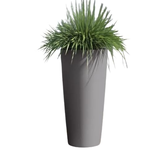 Lavish Craft Plant Store Metal Tall Planters for Outdoor and Indoor Use - 20 inch Modern Flower Pots for Balcony, Deck, Garden, and Patio (Grey) (B0C7XW95MP) Amazon Price History, Amazon Price Tracker