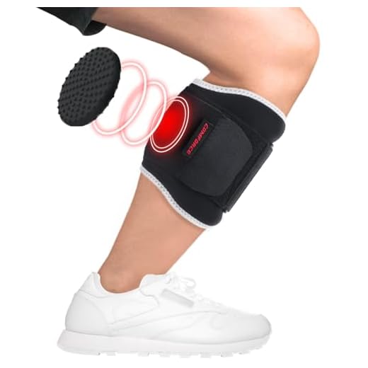 COMFORCE Dispositivo de alivio del dolor de la ciática, dispositivo de sujeción para aliviar el dolor de nervio ciática, con almohadilla de presión para hombres y mujeres, unisex (10″-21″) (ternero)