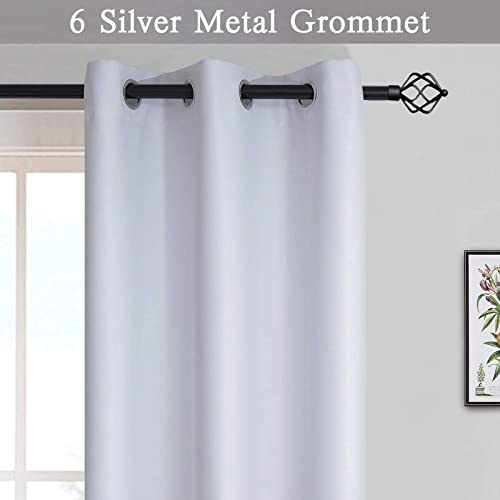 Image of SimpleHome Ombre Gradient Black White to Gray Curtains for Bedroom, 42Wx63L | Room Darkening Curtains,Light Blocking Thermal Insulated Grommet Window Curtains for Living Room,2 Panels,63 Inches Length