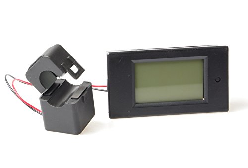 Image of AC 80-260V 100A Blue Backlit Digital Current Voltage Power Energy Meter Multimeter Ammeter Voltmeter with Open-Close Current Split Core CT