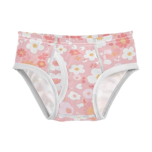 A Pattern Of Flowers in Pink Toddler Boys Cotton Kids Underwear Cute Children Panties