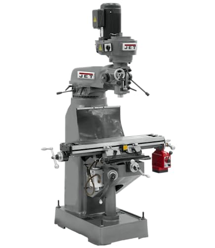 JET Step Pulley Milling Machine, X-Axis Powerfeed, 1-1/2 HP, 230V 3Ph (Model JVM-836-3)