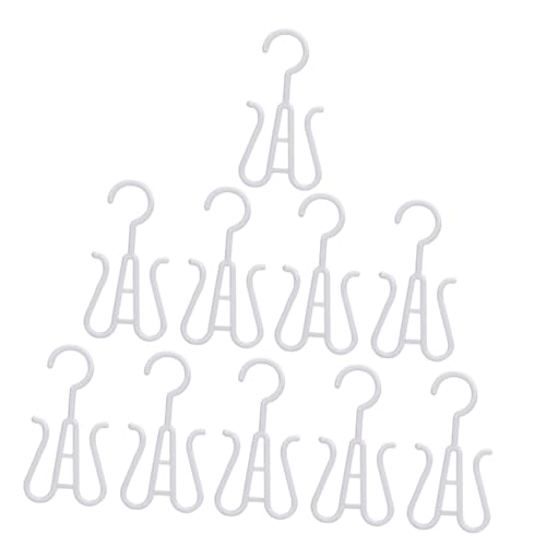 MUCKLILY 10Pcs Plastic Shoes Hanging Organizer Hooks Slipper Drying Racks for Home and Dorm Storage Space Saving Double Hook Design Lightweight and Sturdy Shoe Hangers